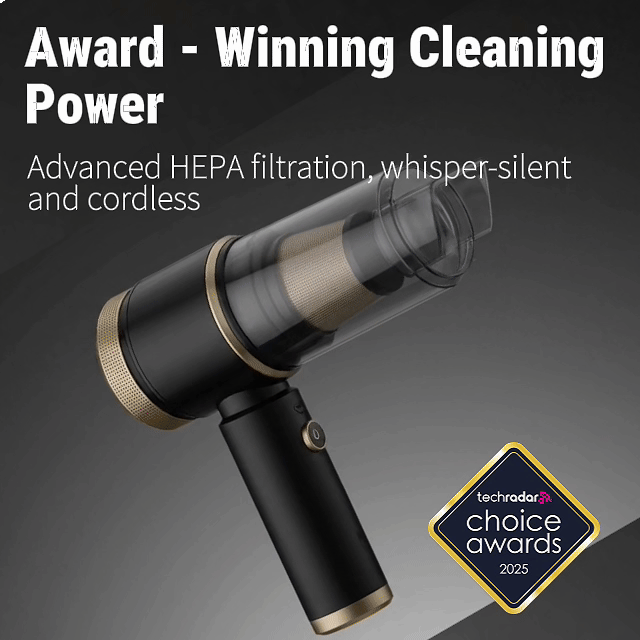 Dodoto Lux Air V3 cordless mini handheld vacuum cleaner, 16000Pa suction power.