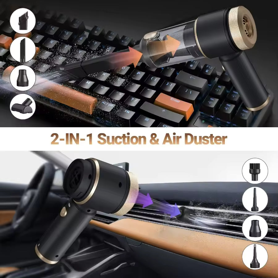 Dodoto Lux Air V3 cordless mini handheld vacuum cleaner, 16000Pa suction power.