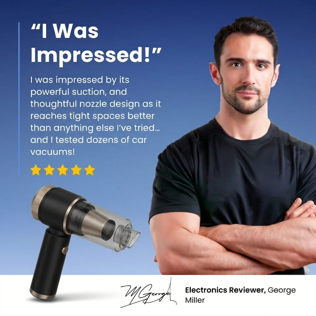 Dodoto Lux Air V3 cordless mini handheld vacuum cleaner, 16000Pa suction power.